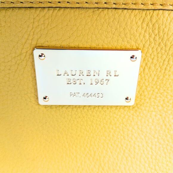 NWT Lauren Ralph Lauren Governors Lodge Flat Leather Crossbody Bag - Picture 5 of 9